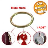 Metal Halka Sari Renk No:16 Duvar Makrome Anahtarlik Sus Esya Hobi Malzeme Karabina Aksesuar
