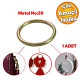 Metal Halka Sari Renk No:20 Duvar Makrome Anahtarlik Sus Esya Hobi Malzeme Karabina Aksesuar
