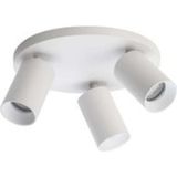 Metal Hareketli Modern Beyaz 3lü LED Spot Avize Beyaz Ampullü, RY802148SY - Çok Renkli