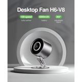 Metal Hava Soğutma El Küçük Fan Taşınabilir USB Masaüstü şarj Edilebilir El Mini Fan USB - Gri