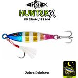 Metal Jig Yem - Fishack Hunterx - 50G 83MM - Renk Zebra Rainbow