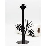 Metal Kağıt Havluluk Siyah Dik Havlu Peçetelik Standart Ve Büyük Boy Rulo Uyumlu Kozalak Desenli
