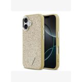 Metal Kamera Çerçeveli Üçgen Logolu Glitter Magsafe Uyumlu iPhone 17 Kılıf