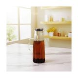 Metal Kapaklı Borosilikat Cam Yağdanlık ve Sürahi | 1000ML (11X26CM) Çok Amaçlı Içecek ve Sıvı Gıda Saklama - 0 - Siyah - Option-1