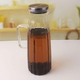 Metal Kapaklı Borosilikat Cam Yağdanlık ve Sürahi | 1000ML (11X26CM) Çok Amaçlı Içecek ve Sıvı Gıda Saklama