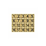 Metal Kapı,masa,dolap Numarası 15x15cm 20 Adet (1…20) Altın Renk Metal