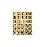 Metal Kapı,masa,dolap Numarası 15x15cm 30 Adet (1…30) Altın Renk Metal