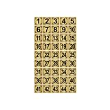 Metal Kapı,Masa,Dolap Numarası 15x15cm 45 adet (1..45) Altın Renk Metal