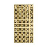 Metal Kapı,masa,dolap Numarası 4x4cm 50 Adet (1…50) Altın Renk Metal
