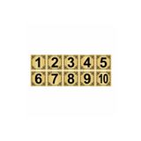 Metal Kapı,masa,dolap Numarası 5x5cm 10 Adet (1…10) Altın Renk Metal