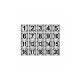 Metal Kapı,masa,dolap Numarası 5x5cm 20 Adet (1…20) Gümüş Renk Metal