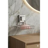 Metal Kare Güçlü Yapışkanlı Sabunluk (13 x 8 x 10)