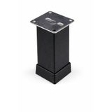 Metal Kare Mobilya Ayağı, İnox, 40mm x 40mm, Yükseklik Ayarlı, Dolap ve Koltuk için, 4 Adet (4, 8 cm)