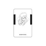 Metal Kartlık & Cüzdan - Desenli - Anime - NFC & RFID Korumalı - Paslanmaz Çelik - Siyah | Morveno (Maceracı Plus, Anime-11)