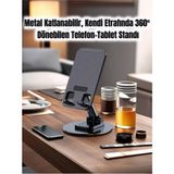 Metal Katlanabilir, Kendi Etrafında 360° Dönebilen Telefon-Tablet Standı - Belirtilmemiş - Renkli