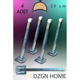 Metal Katlanır Yer Sofrası Ayağı - Metal 4'Lü Takım Sofra Ayağı 20 cm