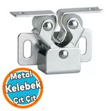 Metal Kelebek Çıt Çıt Dolap Kapak Tutucu Mıknatıslı Kapı Kilidi Sağlam Güçlü Tutuş Paslanmaz
