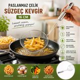 Metal Kevgir - Paslanmaz Çelik - 16 Cm