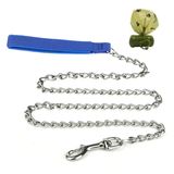 Metal Köpek Tasması 4FT/6FT Çiğnemeye Dayanıklı Ağır Hizmet Tipi Köpek Zinciri Tasması, Köpek Atık Torbası Tutacağı ile Rahat Tutamak, Geliştirilmiş Köpek Güvenliği ve Konforu, Evcil Hayvan Tasmasına