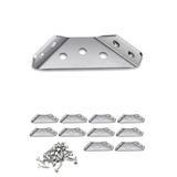 Metal Köşe Bağlantı Aparatı, 10 Adet Mobilya Dolap Montaj Köşebent, Duvara Sabitleme Gönye, 65.5x30x27mm