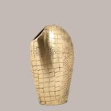 Metal Krokodil Elips Küçük Vazo 5 * 15 * 21 cm