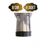 Metal Krom 8Cm Ayak Mobilya Masa Ve Dolap Ayağı(Krom)(8Cm)(Çap:60mm) Krom 8Cm 8Cm - 4 Adet