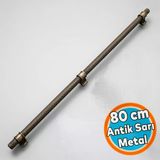 Metal Kulp 800 Mm Tırtıklı Desen Mobilya Çekmece Mutfak Dolabı Dolap Kulpları Kulbu Antik Sarı 80 Cm