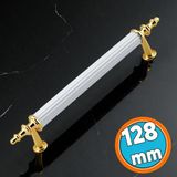 Metal Kulp Mobilya Çekmece Dolap Kapak Kulpu Dayanıklı Kulbu Kulpları 128 Mm Gold Altın Beyaz