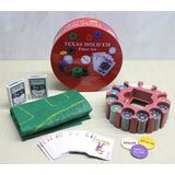 Metal Kutulu 240 Chip Ve 2 Adet İskambil Kağit Setine Sahip Poker Oyunu Liv1446