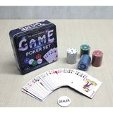 Metal Kutulu 80 Chip ve 1 Adet Iskambil Kağit Setine Sahip Poker Oyunu