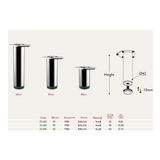 Metal Mobilya Ayağı Krom Çap 42mm - 8cm (4 Adet)