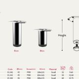 Metal Mobilya Ayağı Mat Krom Çap 42mm - 10cm (4 Adet)