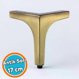 Metal Mobilya Ayağı Sağlam Tasarım Sehpa Masa Koltuk Tv Ünitesi Modern Destek Ayak 17 Cm Antik Sarı