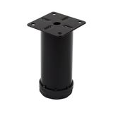 Metal Mobilya Ayağı Siyah Çap 42mm - 10cm (4 Adet)