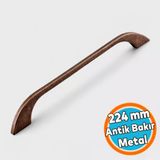 Metal Mobilya Mutfak Dolabı Dolap Kulpu Kulbu Kulpları 224 Mm - 22.4 Cm Eskitme Antik Bakır