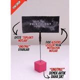 Metal Not Tutucu Metal Kıskaçlı Notluk Pembe Masaüstü Not Tutacağı