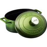 Metal Oval Döküm Tencere, 27 Cm, 3.91 L Hacim, Yeşil