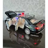Metal Oyuncak Polis Araba Mercedes Maybach Model Araç Sesli Işıklı Çekbırak Diecast 23cm Diğer