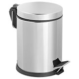 Metal Paslanmaz Krom 5 Litre Pedallı Çöp Kovası
