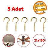 Metal Piton Vidali Gerdirme 21X150 Cekme Kaldirma Tavan Acik Agiz Kancali Avize Asma Kiti 5 Adet