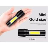 Metal Polis El Feneri Mini 3 Mod Şarjlı 3 Watt 600 Lümen M-4140 Siyah