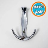 Metal Portmanto Askı Krom Duvar Askılığı Şık Modern Vestiyer Mont Ceket Şapka Askısı