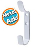 Metal Portmanto Vestiyer Duvar Dolap Elbise Askısı Beyaz Mobilya Kapı Askılığı Aparatı