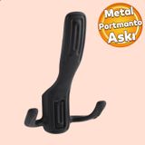 Metal Portmanto Vestiyer Duvar Dolap Elbise Askisi Mat Siyah Mobilya Kapi Askiligi Aparati