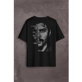 Metal Poster Ernosto Che Guevara Hafl Face Yarım Yüz Sırt Ön Baskılı Oversize Tişört Unisex T-Shirt