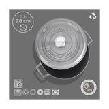 Metal Premium Serisi - Döküm Yuvarlak Tencere, 28 Cm, Majolik Gri - (No Color) - Option-1