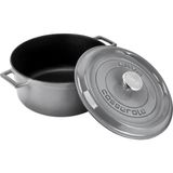 Metal Premium Serisi - Döküm Yuvarlak Tencere, 28 Cm, Majolik Gri