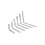 Metal Raf Ayağı 2Li Set / Çiçeklik / Kitaplık / Beyaz Renkli (2 Adet Raf Ayağı + Dubel + Vida)