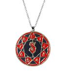 Metal Rock Grubu Slipknot Logo Kolye Alaşımlı Uzun Zincir Kırmızı Kolye