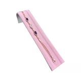 Metal Saç Süet Kumaş Pembe Renk 18/3 Cm Bileklik-Saat Sergileme Standı